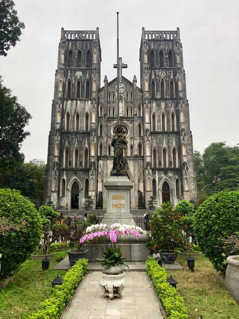 Front view of Saint Joseph's Cathedral, Hanoi